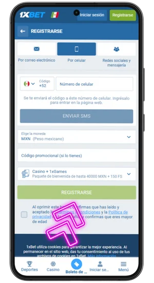 Crea una cuenta y deposita fondos